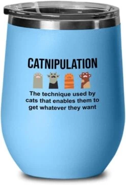 Flairy Land Cat Lady Black Wine Tumbler 12oz - Catnipulation Defiition -Cat Funny Gifts Cat Mom Cat Grandma Pet Paw Kitten Whiskers Cat Lovers Feline Cat Person Cat Rescuer -Zoo Shop 51f5cl7yoBL. AC