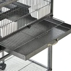 ACQUIRE Metal Bird Cage For Finch Canaries Parakeets Cockatiels With Rolling Stand, Removable Metal Tray, Wood Perch -Zoo Shop 51f61XACTGL