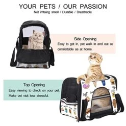 Pet Carrier Fast Food Pattern Soft-Sided Pet Travel Carriers For Corgi,Cats,Dogs Puppy Comfort Portable Foldable Pet Bag Airline Approved -Zoo Shop 51fCVUspMqL