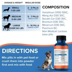 Demodectic Mange Relief For Dogs - All Natural Healthy Coat And Itch Relief For Puppy Mange, Canine Scabies And Walking Dandruff On Skin Pills