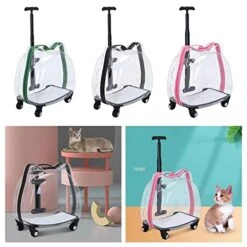 LEFEDA Portable Trolley Case Carrier, Cat Bubbles Pet Bag Case, Transparent Breathable Cat Trolley, For Small Dogs And Cats Pet Backpack Carrier (Color : Black) 14 LEFEDA Portable Trolley Case Carrier, Cat Bubbles Pet Bag Case, Transparent Breathable Cat Trolley, For Small Dogs And Cats Pet Backpack Carrier (Color : Black) -Zoo Shop 51fR11KLzXL