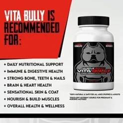 Vita Bully Vitamins For Bully Breeds: Pit Bulls, American Bullies, Exotic Bullies, Bulldogs, Pocket Bullies, Made In The USA (60 Vitamins) -Zoo Shop 51fV7SeTBxL