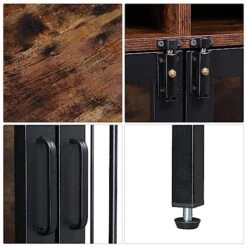 41 Inch Wooden Dog Crate Furniture With Double Doors & Drawers Storage And Anti-Chew, Large Dog Crate Table Pet Crate Furniture For Small/Medium/Large Dog, Large Dog Kennel Indoor Furniture Style -Zoo Shop 51fYkMWV7XL