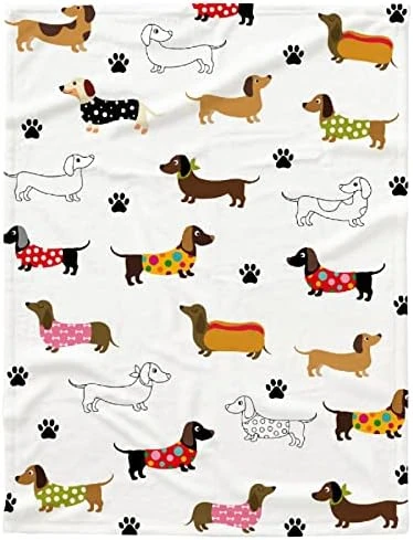 Dachshund Dog Blanket Personalized Dogs Blanket Puppy Blanket,Dog Gift For Dog Lovers Mom Dad Cute Dog Paw Prints Soft Flannel Throw Blanket For Bed Sofa Travel Extra Small 40"x30" For Pet 12 Dachshund Dog Blanket Personalized Dogs Blanket Puppy Blanket,Dog Gift For Dog Lovers Mom Dad Cute Dog Paw Prints Soft Flannel Throw Blanket For Bed Sofa Travel Extra Small 40"x30" For Pet - Image 10