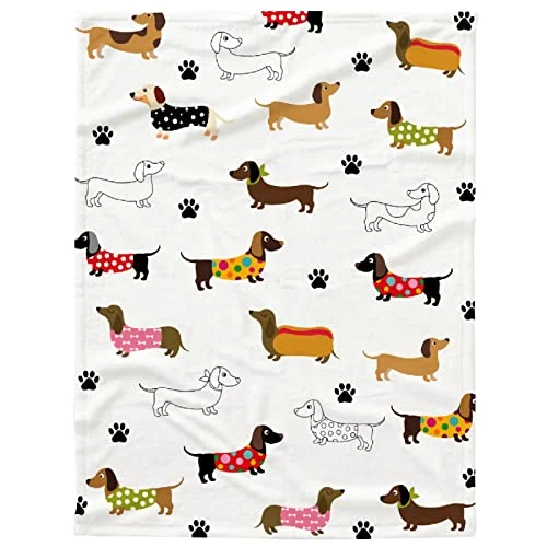 Dachshund Dog Blanket Personalized Dogs Blanket Puppy Blanket,Dog Gift For Dog Lovers Mom Dad Cute Dog Paw Prints Soft Flannel Throw Blanket For Bed Sofa Travel Extra Small 40"x30" For Pet 3 Dachshund Dog Blanket Personalized Dogs Blanket Puppy Blanket,Dog Gift For Dog Lovers Mom Dad Cute Dog Paw Prints Soft Flannel Throw Blanket For Bed Sofa Travel Extra Small 40"x30" For Pet