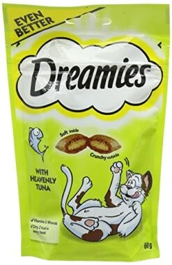 Dreamies Care And Treats 60 G Tuna (Pack Of 8, Total 8 Pouches)
