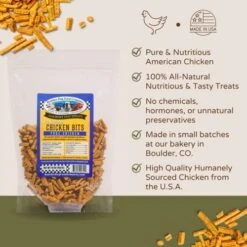 Chicken Bits: Pure Chicken Dog Treats - All Natural Treats For Dogs. Vet Approved, Limited Ingredients, Grain Free, Healthy & Nutritious Treats For Dogs (Chicken, 8oz) -Zoo Shop 51fb4b9K08L