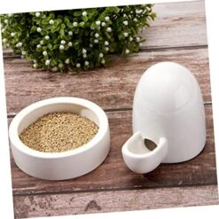 IWOWHERO 1 Set Rutin Chicken Drinker Ceramic Pet Water Fountain Pigeon Feeder Quail Feeders Duck Feeder Chick Feeding Stand Dog Water Fountain Pigeon Quail Water Feeder Chicken Suppky Food -Zoo Shop 51fe6zBeubL