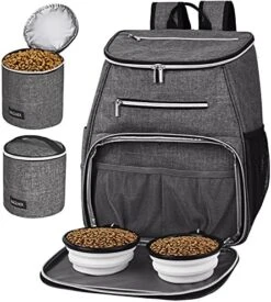 MEYELO Cat And Dog Travel Bag Backpack, Airline Approved Pet Supplies Backpack, Dog Travel Backpack With 2 Silicone Collapsible Bowls And 2 Food Baskets. -Zoo Shop 51fg frwC4L. AC