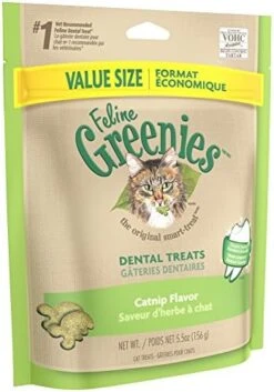 FELINE GREENIES Natural Dental Care Cat Treats Catnip Flavor, 5.5 Oz. Pack 14 FELINE GREENIES Natural Dental Care Cat Treats Catnip Flavor, 5.5 Oz. Pack -Zoo Shop 51fizYILVrL. AC