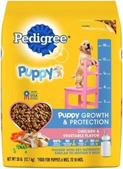 Pedigree Puppy Growth & Protection Dry Dog Food Chicken & Vegetable Flavor, 30 Lb. Bag -Zoo Shop 51gGR42UbSL. AC