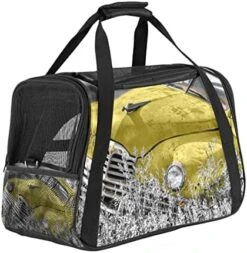 Pet Carrier Pattern With Prawns And Seafood Soft-Sided Pet Travel Carriers For Cats,Dogs Puppy Comfort Portable Foldable Pet Bag Airline Approved -Zoo Shop 51gO7l 9NTL. AC