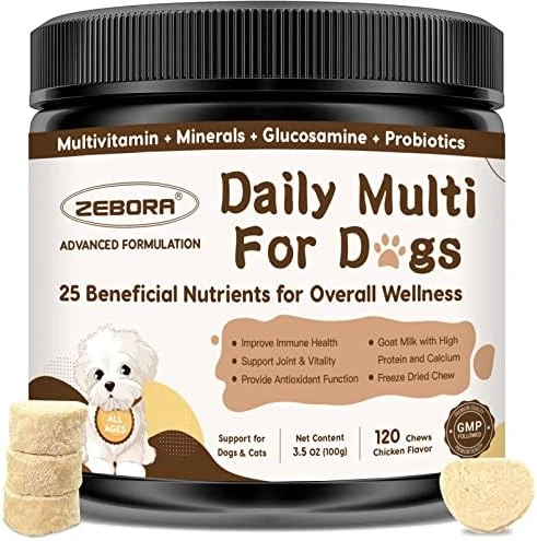 Daily Dog Vitamins For Overall Wellness, With Glucosamine & Probiotics For Dogs, Support Digestion, Joint, Skin, Energy For Small & Senior Dogs, Vitamin B, Minerals And Antioxidants For Immune Health 8 Daily Dog Vitamins For Overall Wellness, With Glucosamine & Probiotics For Dogs, Support Digestion, Joint, Skin, Energy For Small & Senior Dogs, Vitamin B, Minerals And Antioxidants For Immune Health - Image 6