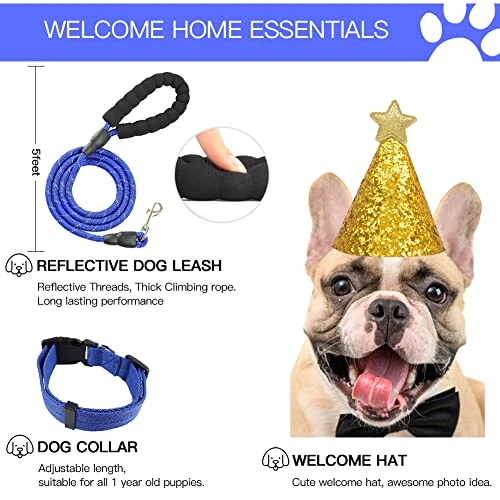 LINXTAR Puppy Starter Kit 27pcs For Small/Medium Breed Puppy Essential, Includes: Puppy Toys/Plush Dog Bed/Bowls With Food Mat/Leash Collar/Bath Grooming Supplies/Cleaning Accessories 6 LINXTAR Puppy Starter Kit 27pcs For Small/Medium Breed Puppy Essential, Includes: Puppy Toys/Plush Dog Bed/Bowls With Food Mat/Leash Collar/Bath Grooming Supplies/Cleaning Accessories - Image 4