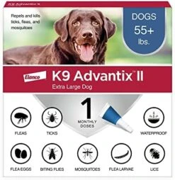 K9 Advantix II XL Dog Vet-Recommended Flea, Tick & Mosquito Treatment & Prevention | Dogs Over 55 Lbs. | 2-Mo Supply -Zoo Shop 51gemw7NrL. AC