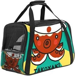 Pet Carrier Japanese Food Takoyaki Octopus Illustration Soft-Sided Pet Travel Carriers For Cats,Dogs Puppy Comfort Portable Foldable Pet Bag Airline Approved -Zoo Shop 51gfByKkfS. AC
