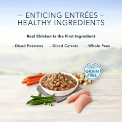 Blue Buffalo Delights Natural Adult Small Breed Wet Dog Food Cup, Roasted Chicken Flavor In Hearty Gravy 3.5-oz (Pack Of 12) -Zoo Shop 51gfDHF0KYL