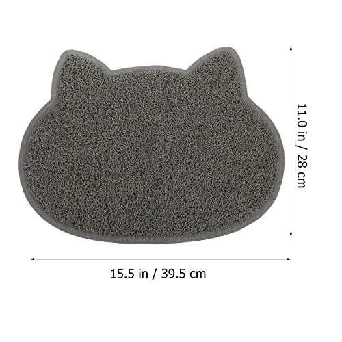 LUOZZY 2 Pcs Cat Litter Mats Kitten Litter Trapping Mats Pet Cat Litter Pads Household Pet Mats (Black+Gray) 3 LUOZZY 2 Pcs Cat Litter Mats Kitten Litter Trapping Mats Pet Cat Litter Pads Household Pet Mats (Black+Gray)
