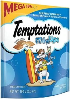 TEMPTATIONS MixUps Crunchy And Soft Cat Treats, Surfer's Delight Flavor, 30 Oz. Tub -Zoo Shop 51gvgdLA8PL. AC
