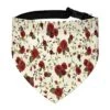 GENERIC Floral Pattern With Of Red Roses Dog Bandana,Dog Bandanas Triangle Bibs Scarf Accessories Minimal Head Cicumference