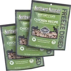 Northwest Naturals Freeze Dried Diet For Cats – Chicken Cat Food – Grain-Free, Gluten-Free Pet Food, Cat Training Treats – 11 Oz. -Zoo Shop 51hL5HLsunL. AC