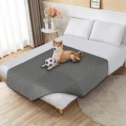 Furrybaby Waterproof Dog Bed Cover For Dog Beds & Furniture Machine Washable Waterproof Dog Blanket Anti Slip Couch Protector For Dogs Cats And Other Pets (Dark Grey, 82x102inch) -Zoo Shop 51hQRWdTpFL. AC