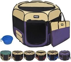 WINiPET 2-Door Folding Soft Pet Playpen (2 Year Warranty), Plus Carrying Bag And Food Grade Silicone Bowl, 10-Size And 12-Color Portable Dog Cat Playpen, Exercise Pen, Indoor & Outdoor Pet Home -Zoo Shop 51hRhb2h5TL. AC