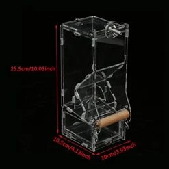 Bird Food Feeder Acrylic Transparent Pet Seeds Automatic Food Feeder Cage Toy (Size : L Single) 13 Bird Food Feeder Acrylic Transparent Pet Seeds Automatic Food Feeder Cage Toy (Size : L Single) -Zoo Shop 51hSEasWHVL