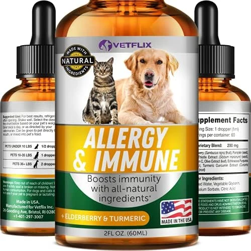 Velflix Allergy Immune Anti Itch & Hot Spots - Made In USA Natural Pet Supplement For Cat & Dog Allergy Relief With Turmeric & Milk Thistle -Seasonal Allergies Digestive Treatment For Dogs & Cats 8 Velflix Allergy Immune Anti Itch & Hot Spots - Made In USA Natural Pet Supplement For Cat & Dog Allergy Relief With Turmeric & Milk Thistle -Seasonal Allergies Digestive Treatment For Dogs & Cats - Image 6