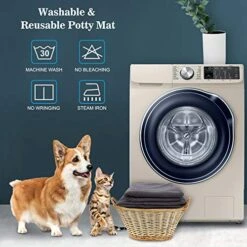 SIWA MARY Reusable Pee Pads For Dogs, 48"x48"/60"x48" Large, Washable Dog Pads With Super Absorbent, Non-Slip, Waterproof, Puppy Potty Whelping Pads Pet Traning Pads For Crate, Kennel, Playpen -Zoo Shop 51hW1KZppoL