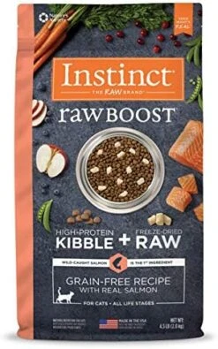Instinct Raw Boost Grain Free Recipe With Real Salmon Natural Dry Cat Food By Nature's Variety, 4.5 Lb. Bag -Zoo Shop 51hcLBMGgvL. AC