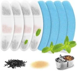 IPettie Twins Cat Water Fountain Stainless Steel With Two Spouts, 101oz/3.0L, Cat Food And Water Dispenser Set, Dog Water Fountain And Food Bowl, Cat Fountain With Ultra Quiet Pump, 5-Stage Filtration -Zoo Shop 51heVQtuJKL. AC