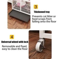 Cat Enclosures For Outside Universal Wheels Easy To Move, Designed From Metal Durable Suitable For Cats, Dogs, Rabbits, Blue/Pink (Color : Blue, Size : 78 * 55 * 107cm) 14 Cat Enclosures For Outside Universal Wheels Easy To Move, Designed From Metal Durable Suitable For Cats, Dogs, Rabbits, Blue/Pink (Color : Blue, Size : 78 * 55 * 107cm) -Zoo Shop 51heuUJltsL