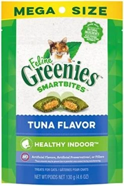 FELINE GREENIES SMARTBITES HEALTHY INDOOR Natural Treats For Cats, Tuna Flavor, 16 Oz. Tub -Zoo Shop 51hrM5ATgLL. AC