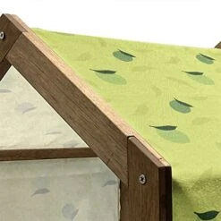 Ambesonne Lime Wooden Dog House, Silhouette Of Citrus Fruit With Leaf Background Healthy Life Tropical Food, Indoor & Outdoor Portable Dog Kennel With Pillow & Cover, 2X-Large, Lime Green Apple Green -Zoo Shop 51htkbN8IoL 1