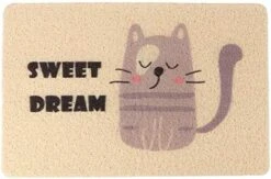 Mipcase Large Cat Litter Mat 3pcs Kittens Cats/Litter Food Cm Inch Pad Puppy Urine Dogs Mat Backing, Sleeping Pet, Kitten With Non- Fedding Mat, Mat- Proof Beige Scatter For Washable, -Zoo Shop 51huDdPCckL. AC