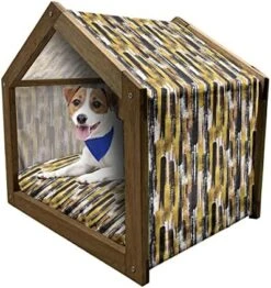 Ambesonne Vineyard Wooden Pet House, Fruit Patterned Juicy Organic Yummy Food Cottage Life Design, Indoor & Outdoor Portable Dog Kennel With Pillow And Cover, Large, Purple Green -Zoo Shop 51huFLQkt0L. AC