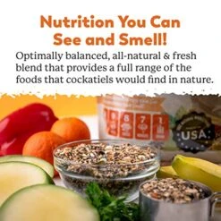 Dr. Harvey's Colossal Cockatiel Blend, All Natural Daily Food For Cockatiels (4 Pounds) -Zoo Shop 51hyLNbpDuL