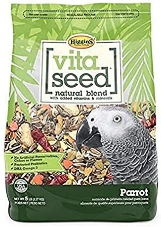 Higgins Vita Seed Parrot Food 5 Lb Bag, Great For Large Parrots, Macaws And All Large Birds 5 Higgins Vita Seed Parrot Food 5 Lb Bag, Great For Large Parrots, Macaws And All Large Birds - Image 3