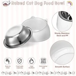 4 Pcs Raised Cat Food Bowls Stainless Steel Cat Bowl Tilted 15° Elevated Cat Bowls Non Spill Kitten Puppy Food Bowl Slanted Dog Bowl Elevated Dish For Pets Dog Feeder Feeding Bowl For Cat (13.53oz) 13 4 Pcs Raised Cat Food Bowls Stainless Steel Cat Bowl Tilted 15° Elevated Cat Bowls Non Spill Kitten Puppy Food Bowl Slanted Dog Bowl Elevated Dish For Pets Dog Feeder Feeding Bowl For Cat (13.53oz) -Zoo Shop 51i3A3s3SUL