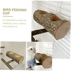 EVANEM Parrot Feeder Parakeet Perch Bird Accessories Budgie Wood Pigeon Perch Bird Feeder Pigeon Rest Stand Bird Food Container Parrot Feeder Bowl Multifunctional Pigeon Feeder Wooden -Zoo Shop 51i5p42LlXL