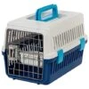 IRIS USA 18" Extra Small Deluxe Pet Travel Carrier With Removable Bowl For Food Or Water, Hard-Sided Training Crate For 11 Lbs. Pet Cat Kitten Chihuahua Yorkshire Terrier Toy Poodle Small Dog, Navy -Zoo Shop 51i7bzjJRYL