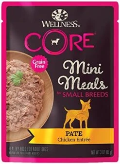 Wellness CORE Natural Grain Free Small Breed Mini Meals Wet Dog Food, Shredded Chicken & Turkey Dinner In Gravy, 3-Ounce Pouch (Pack Of 12) -Zoo Shop 51iAEwtQoqL. AC