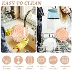 Moogrou Silicone Slow Feeding Dog Bowl Slows Down Eating For Puppy Small Medium Large Dogs,Dog Bowls Slow Feeder With Strong Suction Cups,Maze Dog Food Bowls/Puzzle Feeders For Pets Pink S -Zoo Shop 51iH1efH9CL