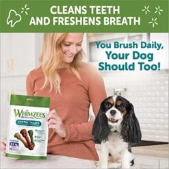 WHIMZEES By Wellness Brushing Dental Chews For Dogs, Grain-Free, Long Lasting Treats, Freshens Breath Extra Small Breed, 48 Count -Zoo Shop 51iHbqlbrnL