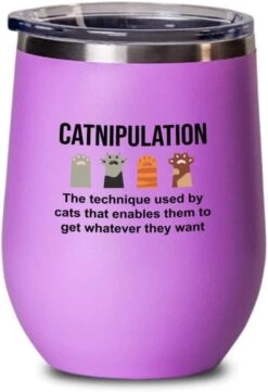 Flairy Land Cat Lady Black Wine Tumbler 12oz - Catnipulation Defiition -Cat Funny Gifts Cat Mom Cat Grandma Pet Paw Kitten Whiskers Cat Lovers Feline Cat Person Cat Rescuer -Zoo Shop 51iXkLBs cL. AC