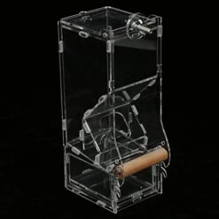 Bird Food Feeder Acrylic Transparent Pet Seeds Automatic Food Feeder Cage Toy (Size : L Single) 15 Bird Food Feeder Acrylic Transparent Pet Seeds Automatic Food Feeder Cage Toy (Size : L Single) -Zoo Shop 51ia4ieokjL
