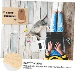 POPETPOP Cat Litter Mat 1pc Pet Cat Litter Mat Large Heating Pad Litter Pad Dog Food Feeding Mat PVC Chocolate Feeder Four Seasons Cat Sleeping Pad -Zoo Shop 51ikqn8d30L