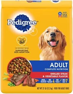 Pedigree Complete Nutrition Adult Dry Dog Food Grilled Steak & Vegetable Flavor Dog Kibble, 18 Lb. Bag -Zoo Shop 51iq0QwVwtL. AC