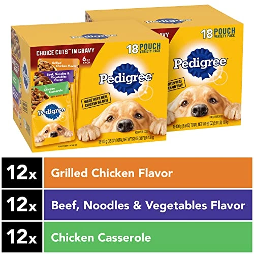 Pedigree Choice Cuts In Gravy Adult Wet Dog Food Variety Packs, 3.5 Ounce - 18 Count (Pack Of 2) 4 Pedigree Choice Cuts In Gravy Adult Wet Dog Food Variety Packs, 3.5 Ounce - 18 Count (Pack Of 2) - Image 2